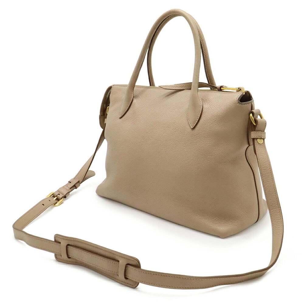 PRADA Cream Leather Shoulder Bag - Picture 3 of 10